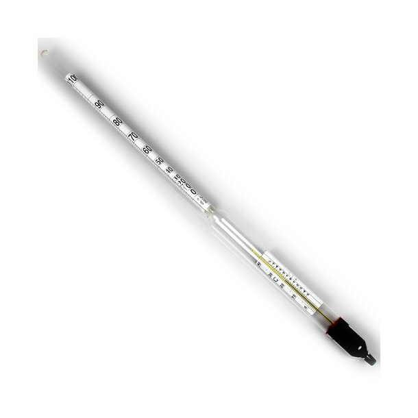 UDSOLGT - Alkoholmeter m. termometer