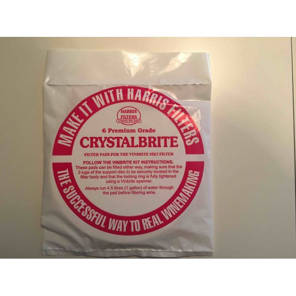 Filterplader til AJ Vinfilter Crystalbrite, 6 stk.