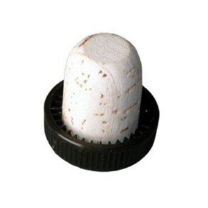 Korkprop m. sort plastiktop, 20 astk.