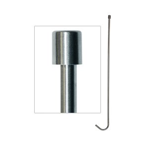 Hvert i rustfrit stl m. 1,5m. silikoneslange.