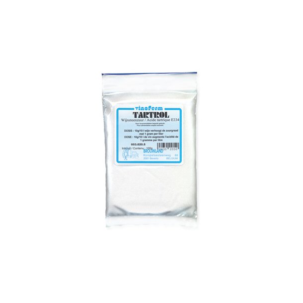 UDSOLGT - Vinsyre (Tartrol), 100 g.