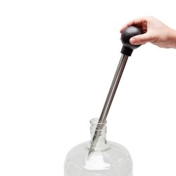 UDSOLGT - Vintyv i rustfrit stl, m. gummibold